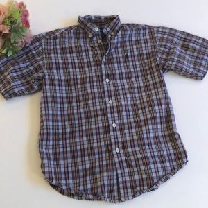 Ralph Lauren Plaid Short Sleeve Button Down Shirt Medium Plaid boys POLO